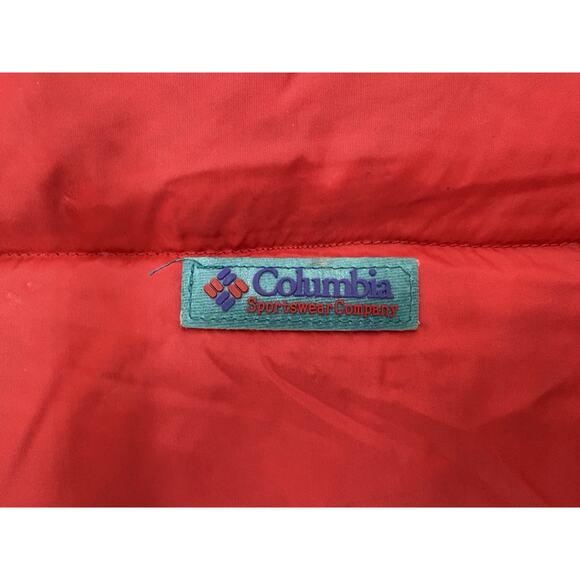 Columbia red puffer vest mens large insulated black shoulders retro 90s - Picture 3 of 10